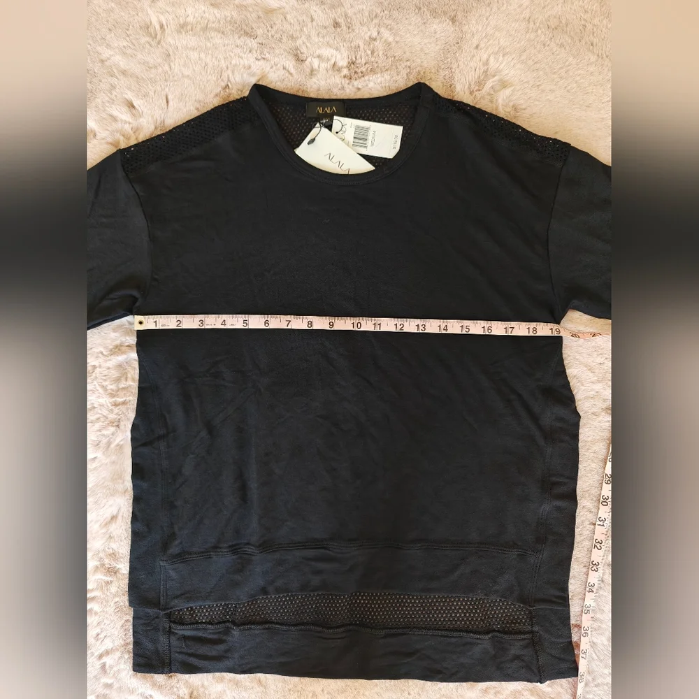 Alala Heron Sweatshirt Black Mesh Long Sleeve Top Women’s Size M / Medium